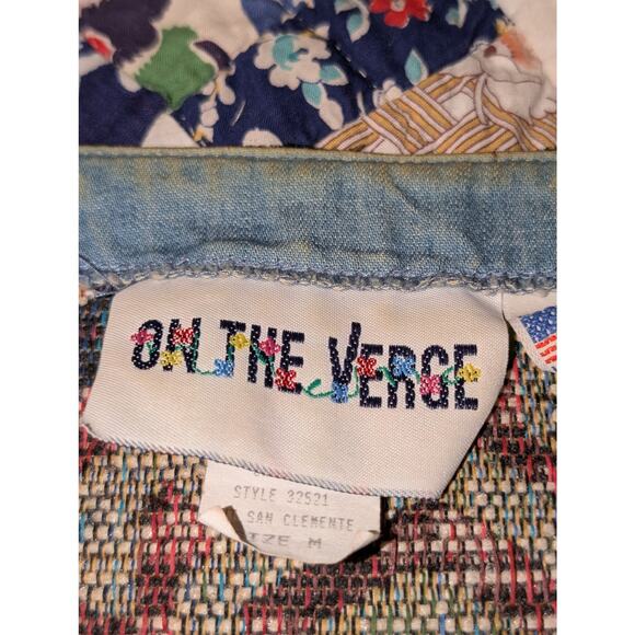 On the Verge VTG Made in USA Button Front Tapestry Western Vest Womens Size M - Picture 4 of 10